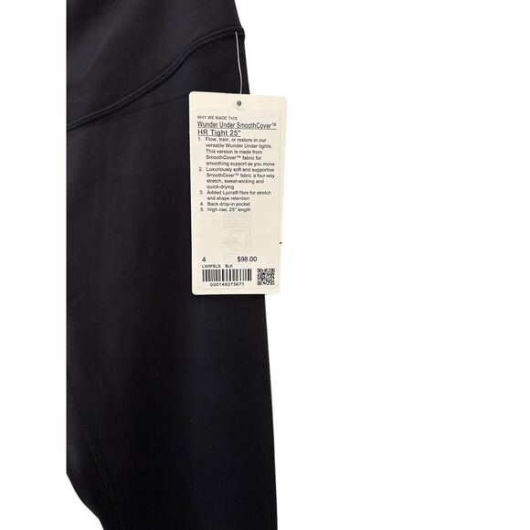 Lululemon Wunder Under SmoothCover High-Rise Tight 25" Size 4 Black NWT - Picture 6 of 9